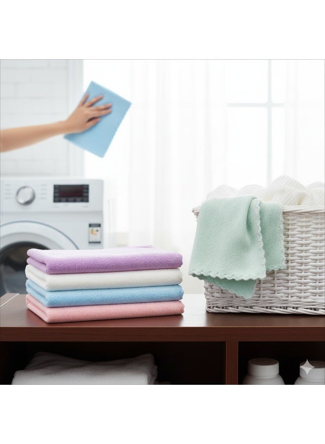 Premium Microfiber Kitchen Towel Set - 6 Pack Multipurpose Dish Cloths for Cleaning, Drying & Polishing - Ultra Absorbent, Lint-Free & Scratch-Resistant - 30x30cm - Assorted Pastel Colors - Image 3